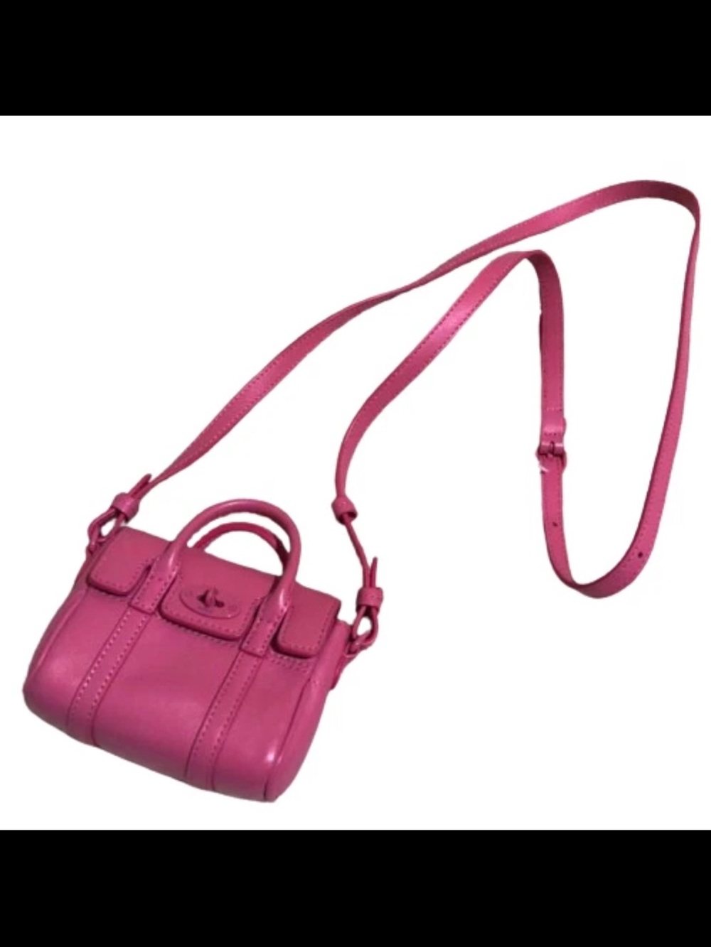 Mulberry Pink Mini Leather Satchel Crossbody